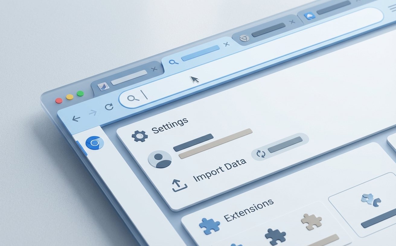 Chrome浏览器标签页与导航栏界面